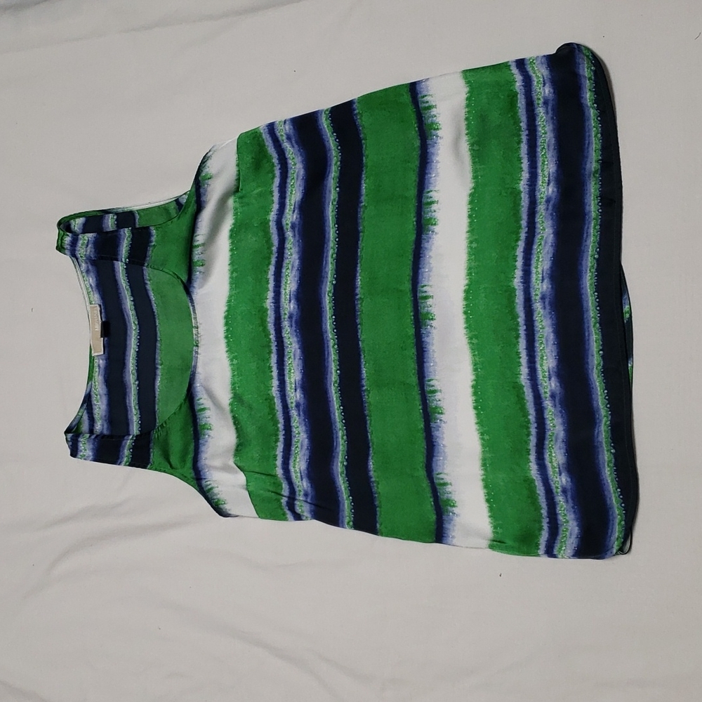Size L Michael Kors green and blue top